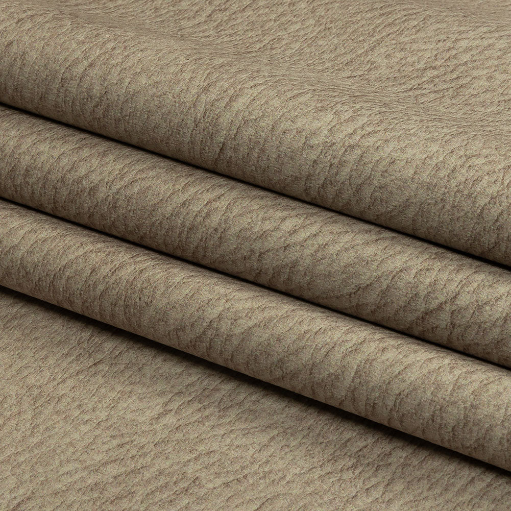 Polyester Microvelvet - Oat Abstract - British Imported Folded