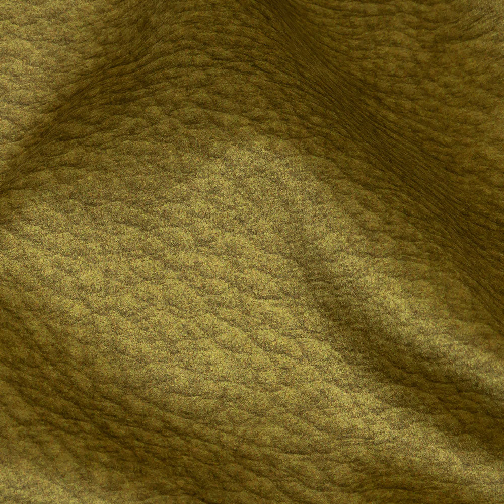 Polyester Microvelvet - Olive Abstract - British Imported Detail