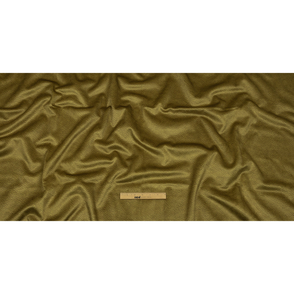 Polyester Microvelvet - Olive Abstract - British Imported Full