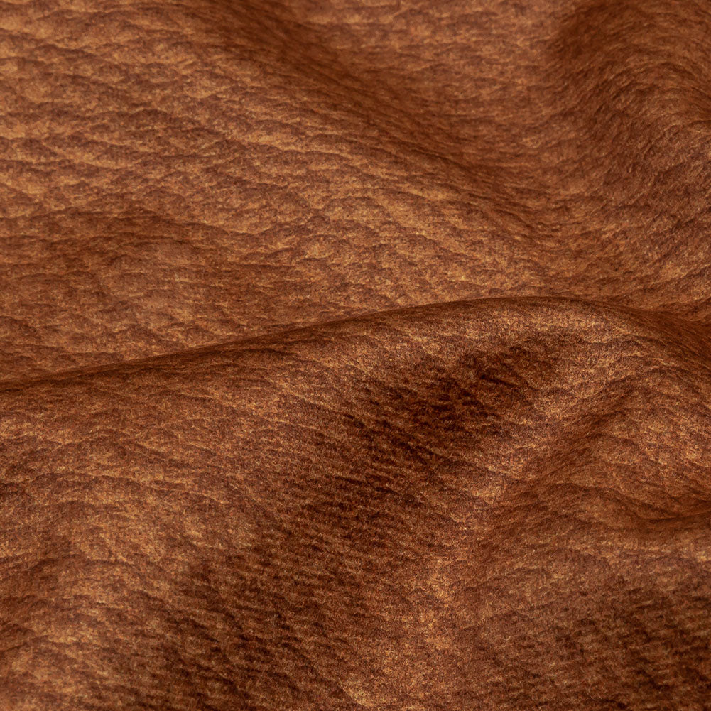 Polyester Microvelvet - Rust Abstract - British Imported Detail