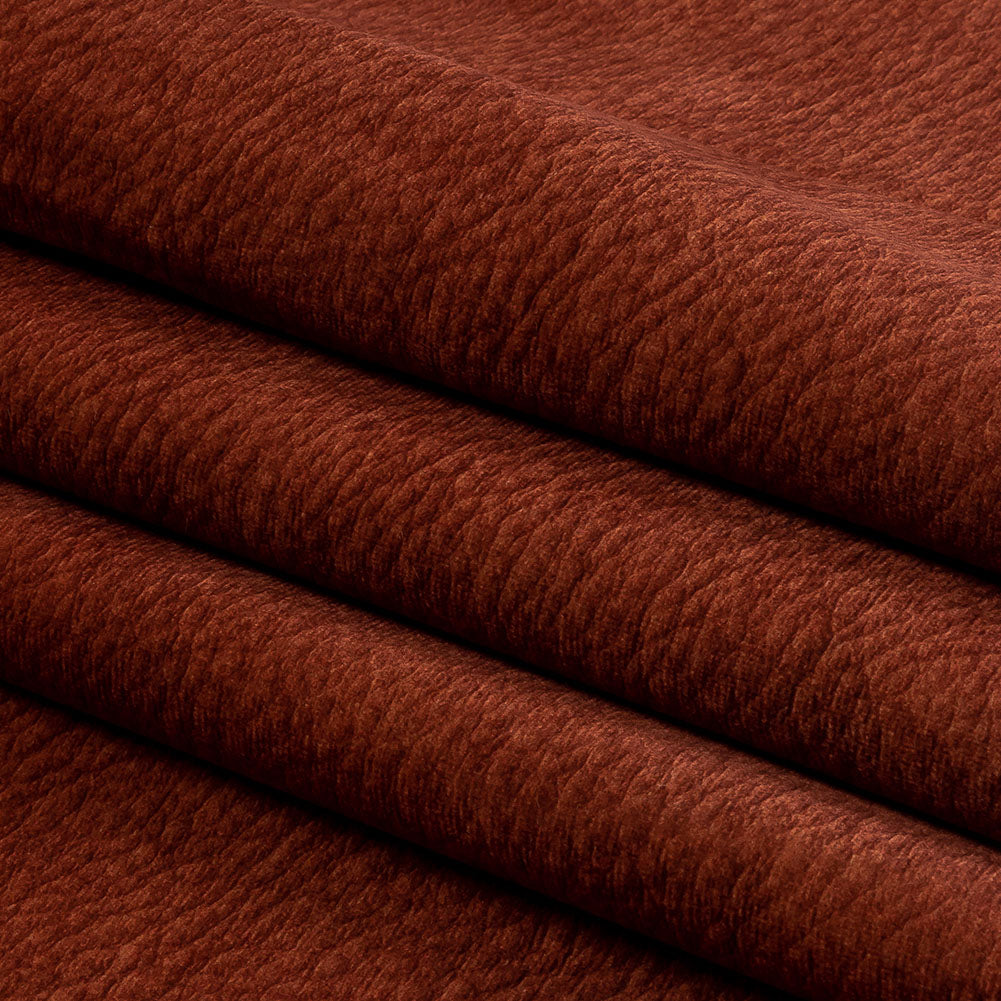 Polyester Microvelvet - Scarlet Abstract - British Imported Folded
