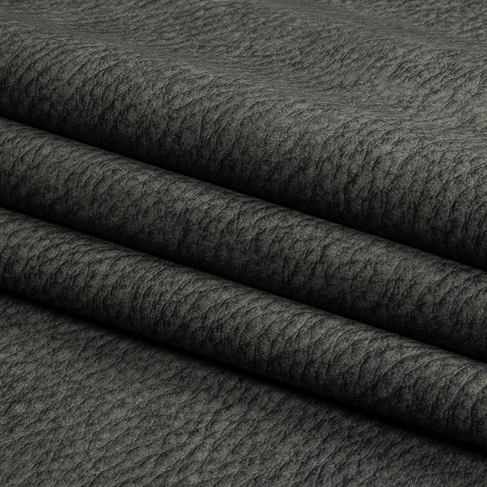Polyester Microvelvet - Slate Abstract - British Imported Folded