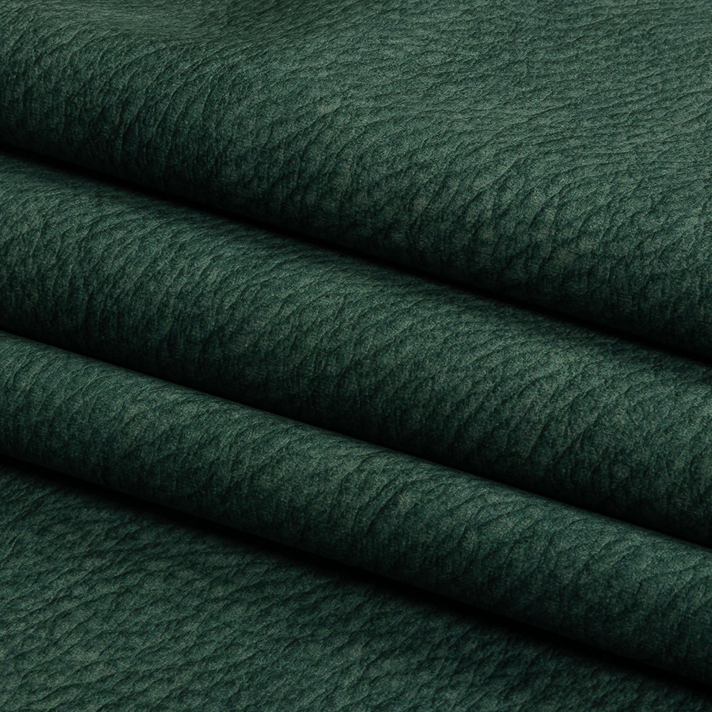 Polyester Microvelvet - Teal Abstract - British Imported Folded