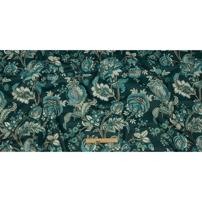 Polyester Microvelvet Print - River Jacobean Floral - British Imported Full