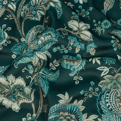 Polyester Microvelvet Print - River Jacobean Floral - British Imported