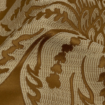 Drapery Jacquard - Bronze Leafy Damask - British Imported Detail