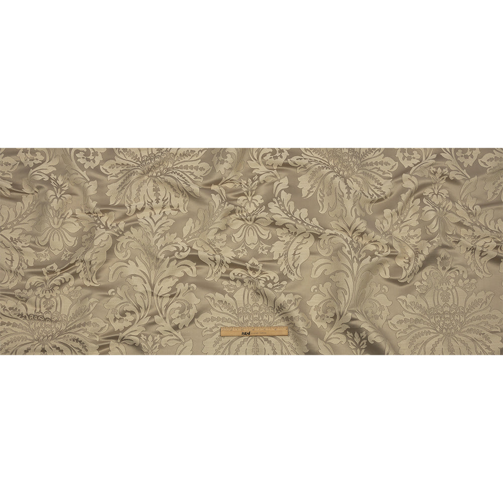 Drapery Jacquard - Champagne Leafy Damask - British Imported Full