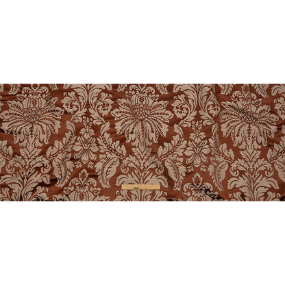 Drapery Jacquard - Rust Leafy Damask - British Imported Full