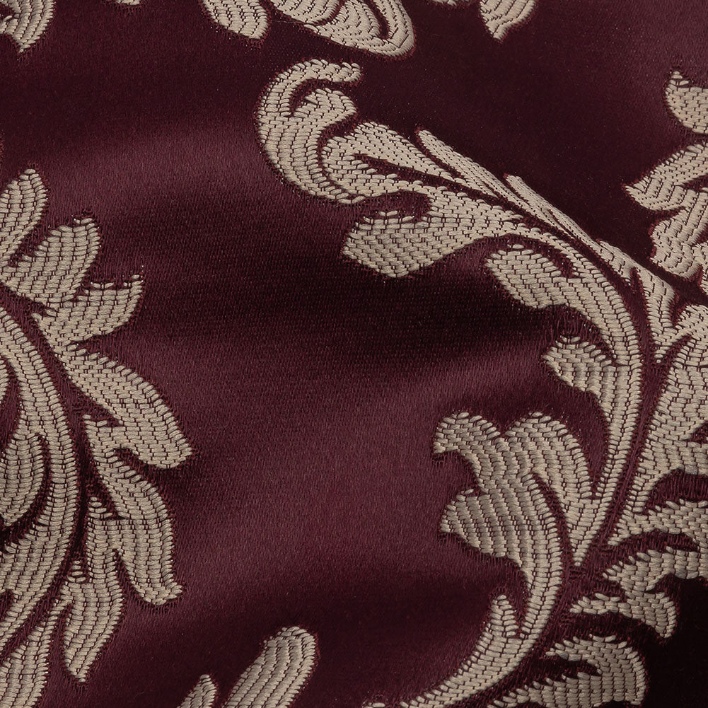Drapery Jacquard - Berry Elegant Ferns - British Imported Detail