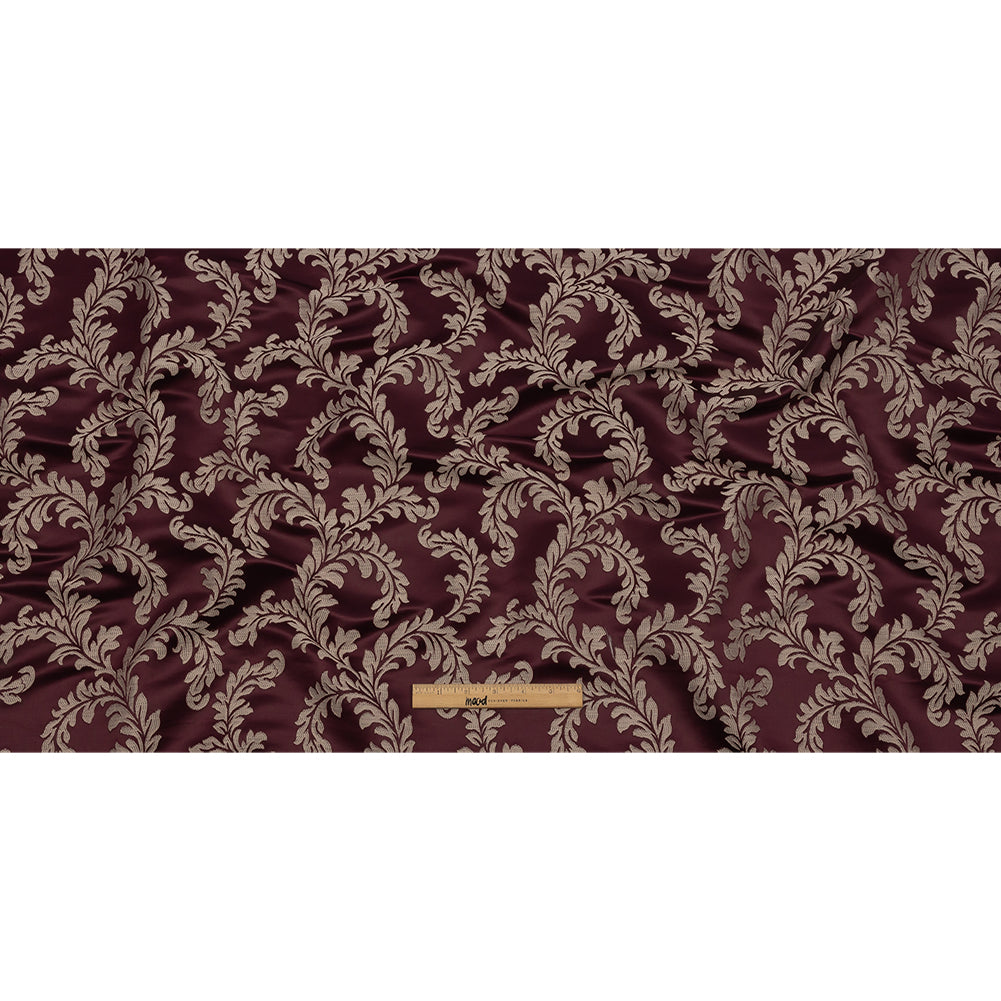 Drapery Jacquard - Berry Elegant Ferns - British Imported Full