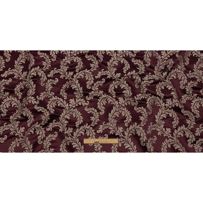Drapery Jacquard - Berry Elegant Ferns - British Imported Full