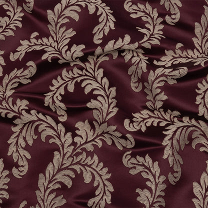 Drapery Jacquard - Berry Elegant Ferns - British Imported