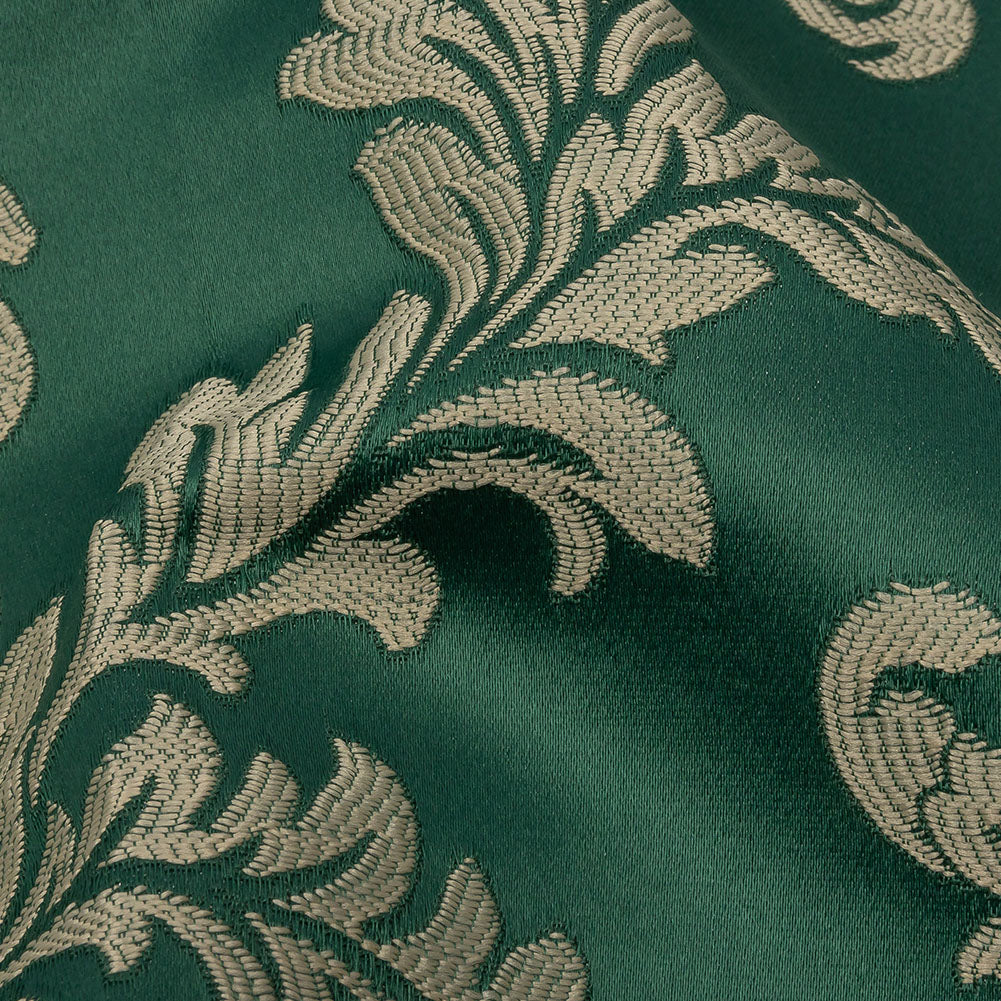 Drapery Jacquard - Emerald Elegant Ferns - British Imported Detail