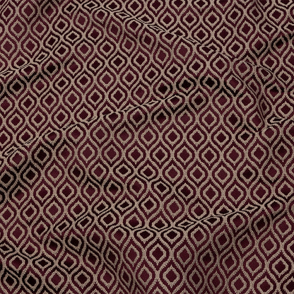 Drapery Jacquard - Berry Simple Ogees - British Imported