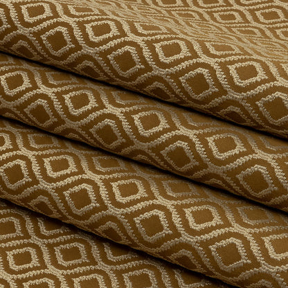 Drapery Jacquard - Bronze Simple Ogees - British Imported Folded