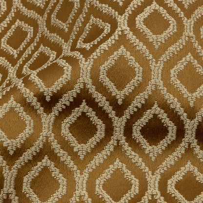 Drapery Jacquard - Bronze Simple Ogees - British Imported Detail
