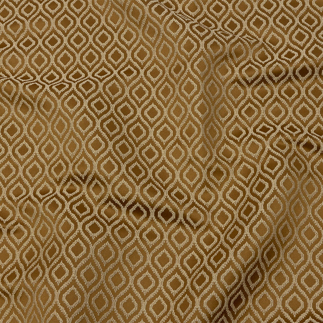 Drapery Jacquard - Bronze Simple Ogees - British Imported