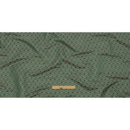 Drapery Jacquard - Emerald Simple Ogees - British Imported Full
