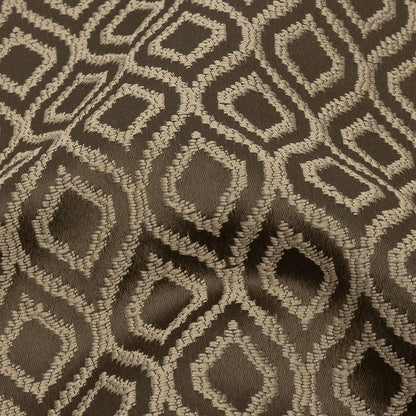 Drapery Jacquard - Fawn Simple Ogees - British Imported Detail