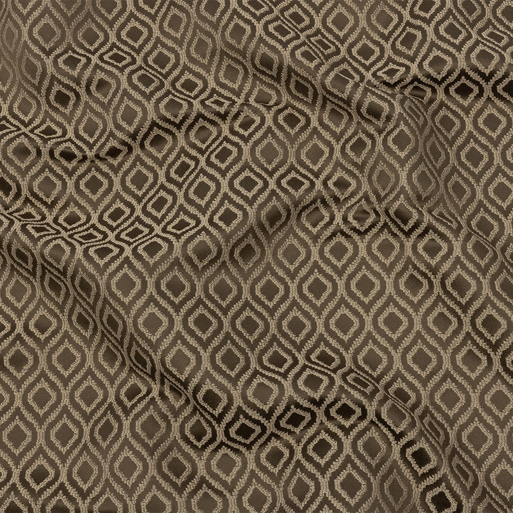 Drapery Jacquard - Fawn Simple Ogees - British Imported