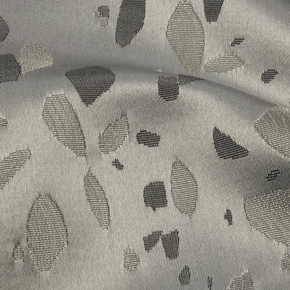 Metallic Satin-Faced Drapery Jacquard - Platinum Pebbles - British Imported Detail