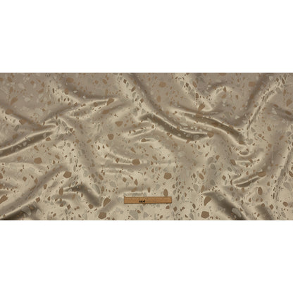 Metallic Satin-Faced Drapery Jacquard - Sandstone Pebbles - British Imported Full