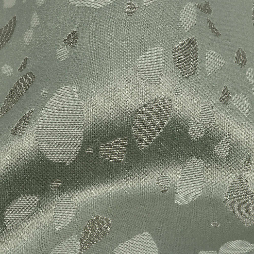 Metallic Satin-Faced Drapery Jacquard - Spa Pebbles - British Imported Detail