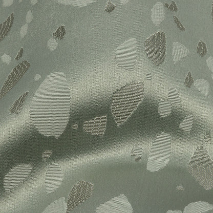 Metallic Satin-Faced Drapery Jacquard - Spa Pebbles - British Imported Detail