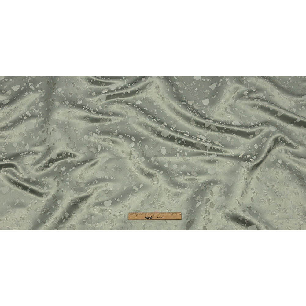 Metallic Satin-Faced Drapery Jacquard - Spa Pebbles - British Imported Full