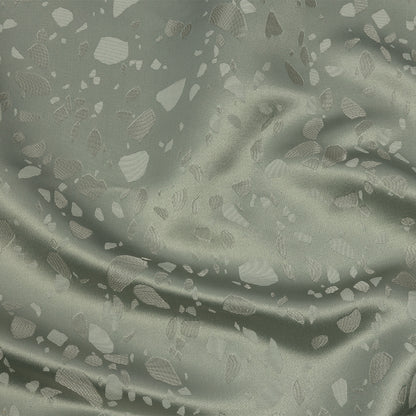 Metallic Satin-Faced Drapery Jacquard - Spa Pebbles - British Imported