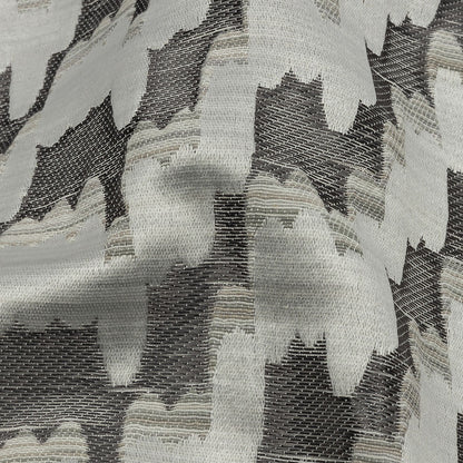 Drapery Jacquard - Aluminium Abstract Clouds - British Imported Detail