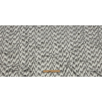 Drapery Jacquard - Aluminium Abstract Clouds - British Imported Full