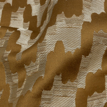 Drapery Jacquard - Brass Abstract Clouds - British Imported Detail