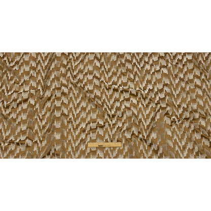 Drapery Jacquard - Brass Abstract Clouds - British Imported Full