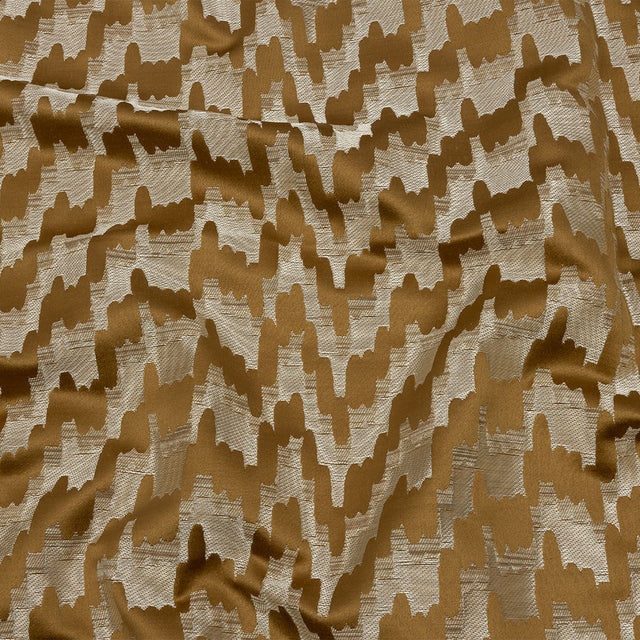 Drapery Jacquard - Brass Abstract Clouds - British Imported