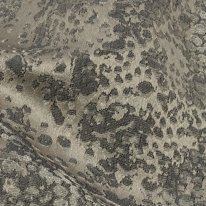 Metallic Drapery Jacquard - Fossil Pebbly Spots - British Imported Detail