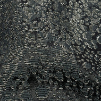 Metallic Drapery Jacquard - Indigo Pebbly Spots - British Imported Detail