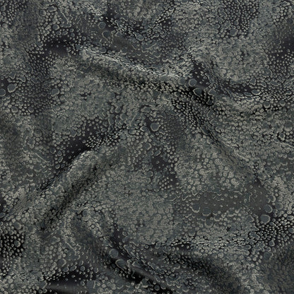 Metallic Drapery Jacquard - Indigo Pebbly Spots - British Imported