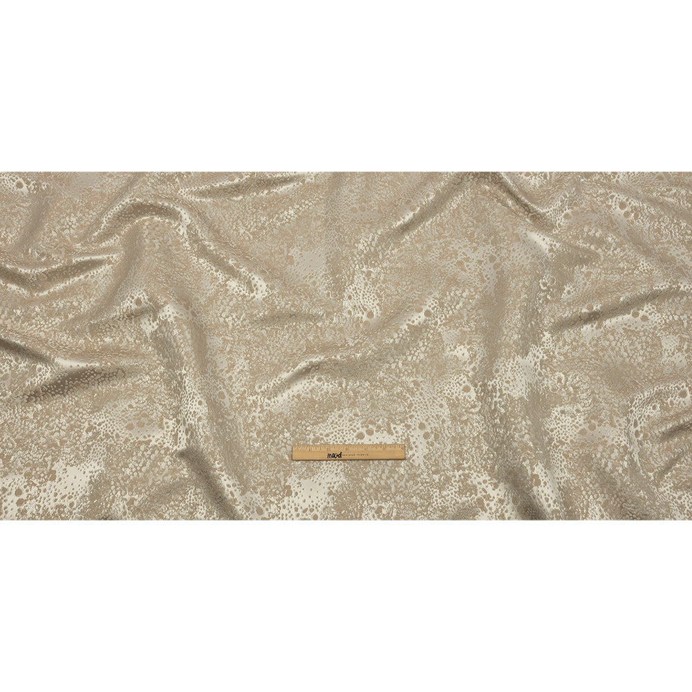 Metallic Drapery Jacquard - Sandstone Pebbly Spots - British Imported Full