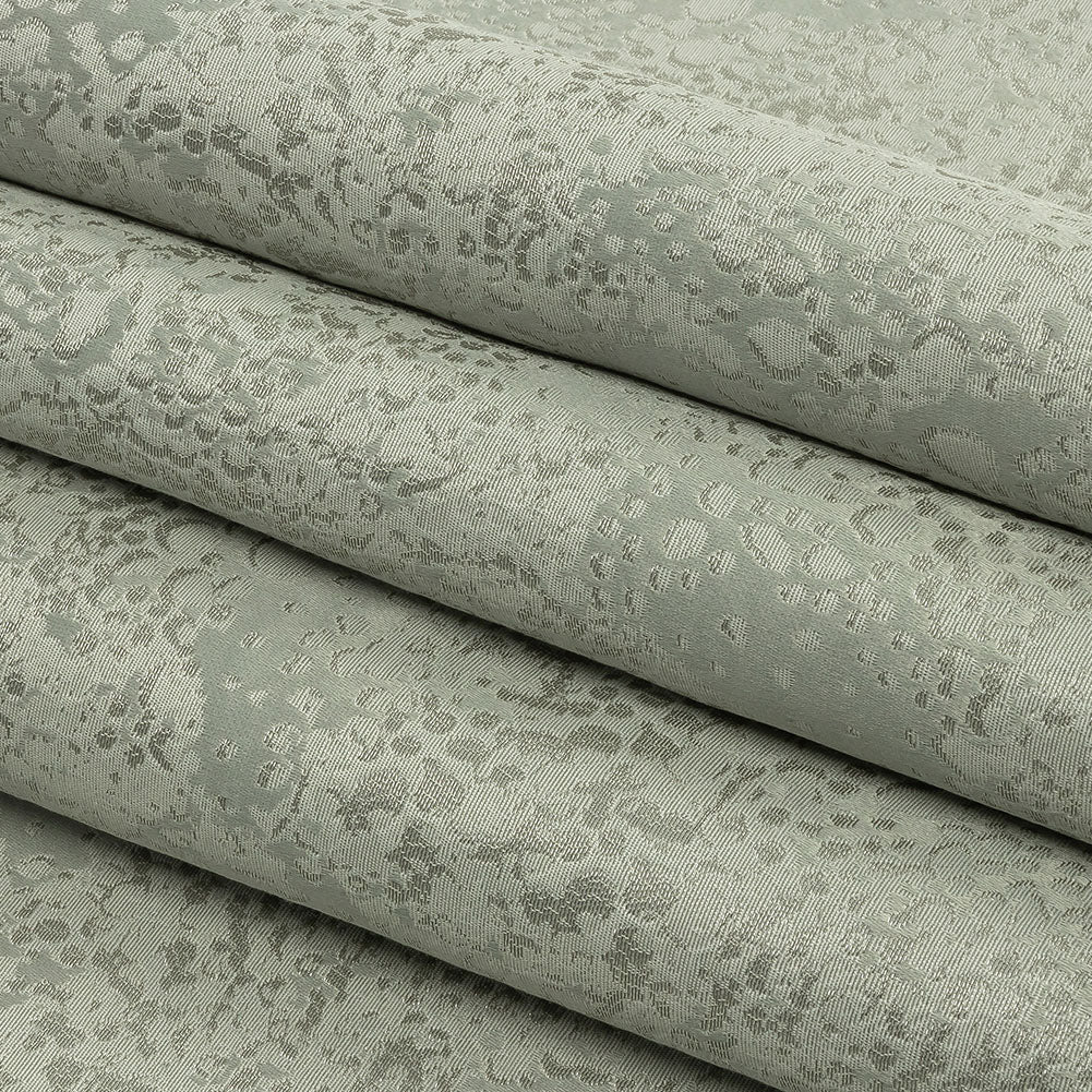 Metallic Drapery Jacquard - Spa Pebbly Spots - British Imported Folded