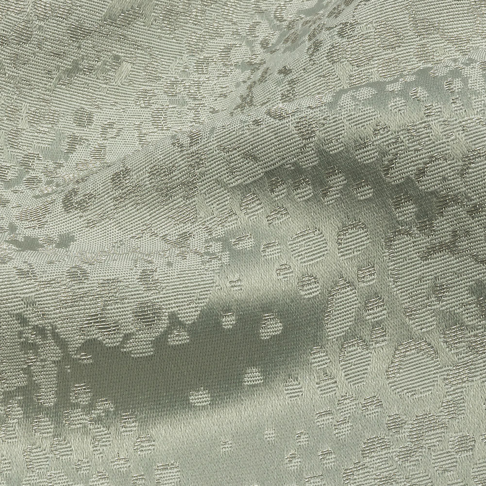 Metallic Drapery Jacquard - Spa Pebbly Spots - British Imported Detail
