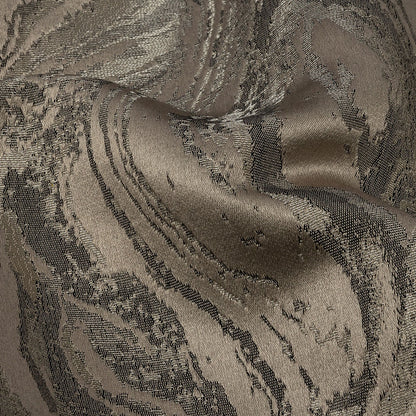 Metallic Drapery Jacquard - Fossil Metamorphic Swirls - British Imported Detail
