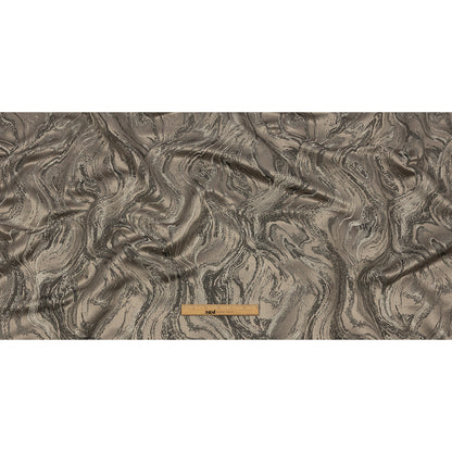Metallic Drapery Jacquard - Fossil Metamorphic Swirls - British Imported Full
