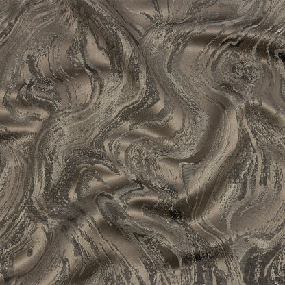 Metallic Drapery Jacquard - Fossil Metamorphic Swirls - British Imported