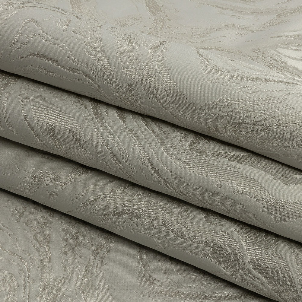 Metallic Drapery Jacquard - Glacier Metamorphic Swirls - British Imported Folded