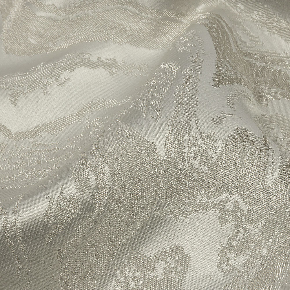 Metallic Drapery Jacquard - Glacier Metamorphic Swirls - British Imported Detail