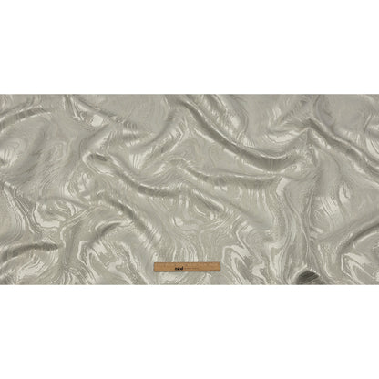 Metallic Drapery Jacquard - Glacier Metamorphic Swirls - British Imported Full