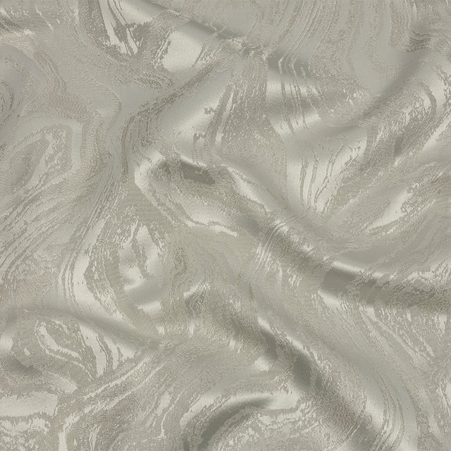 Metallic Drapery Jacquard - Glacier Metamorphic Swirls - British Imported