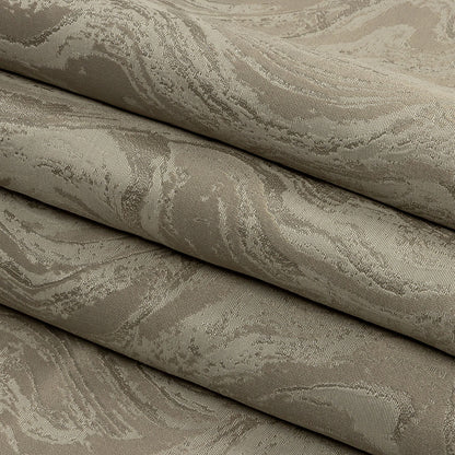 Metallic Drapery Jacquard - Limestone Metamorphic Swirls - British Imported Folded