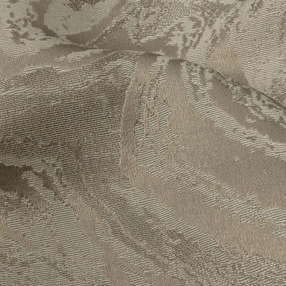 Metallic Drapery Jacquard - Limestone Metamorphic Swirls - British Imported Detail